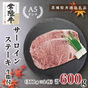 【ふるさと納税】【茨城県共通返礼品】【常陸牛A5ランク】サーロインステーキ　600g（300g×2枚）(KCK-2)