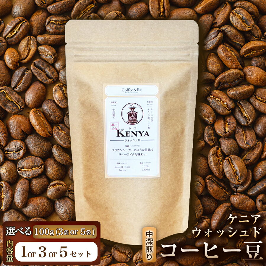 【ふるさと納税】【酸味とコクのバランスを楽しむ】コーヒー豆　ケニア ウォッシュド（中深煎り）