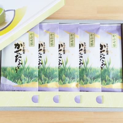 ふるさと納税 南さつま市 【鹿児島県産緑茶】かぶせ茶 かせだみどり(80g×5袋) 茶葉 5本セット 贈答 ギフト |  | 03