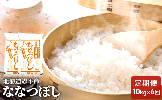 北海道赤平産 ななつぼし 10kg (5kg×2袋) 【6回お届け】 精米 米 北海道 定期便 お米 ふるさと納税 