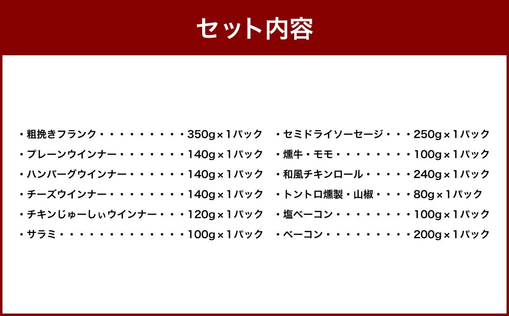 さんだかん 道産肉の無添加燻製 どどんと12品セット 1960g