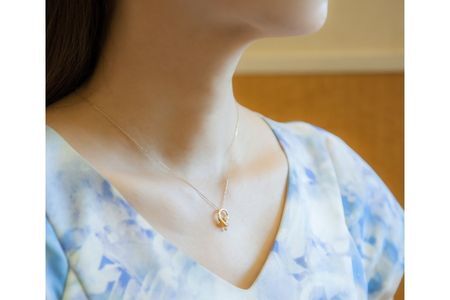 Calla K10 ダイヤモンド パールネックレス レディース ジュエリー アクセサリー ねっくれす ダイヤ だいや ペンダント イエローゴールド パール  神奈川 湘南 藤沢