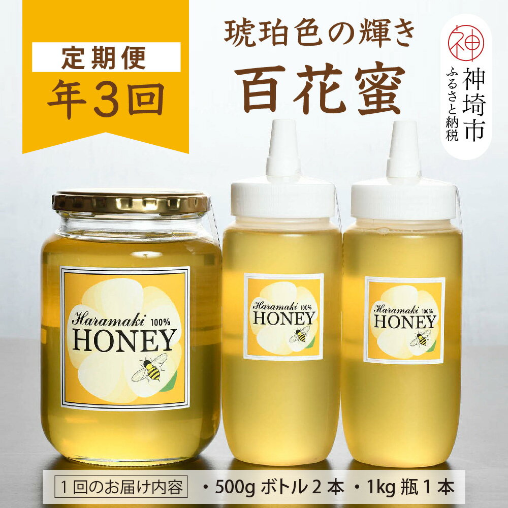 【ふるさと納税】【定期便3回】神埼産 天然はちみつ(計6kg) 定期コースH 【国産 神埼産 おすすめ 無添加 贈り物 定期便】(H049133)