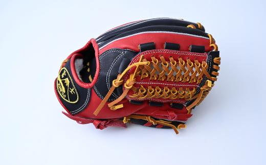 【紺×赤】一富士 軟式グラブ 内野手オールラウンド用 カラーグラブ | 野球 内野手 グラブ オールラウンド 軟式 スポーツ 職人 一富士 野球グローブ 池北工房 埼玉県 上尾市