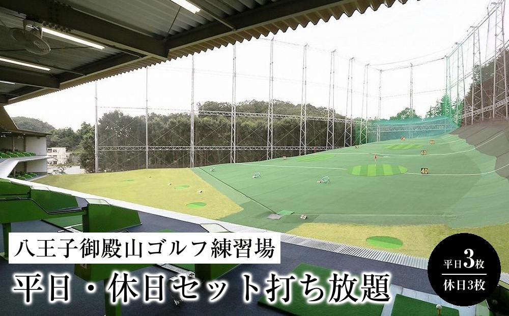 
                   八王子御殿山ゴルフ練習場　平日・休日セット打ち放題引換券（平日×3枚、休日×3枚）| ゴルフ スポーツ 練習 趣味 チケット 送料無料 東京 八王子
                