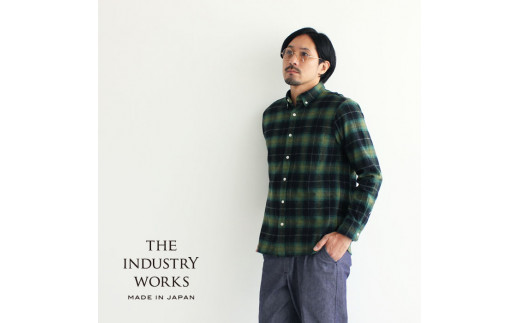 播州織メンズフランネルシャツ「THE INDUSTRY WORKS」（1着）【TIW_130】（36-2） Mサイズ