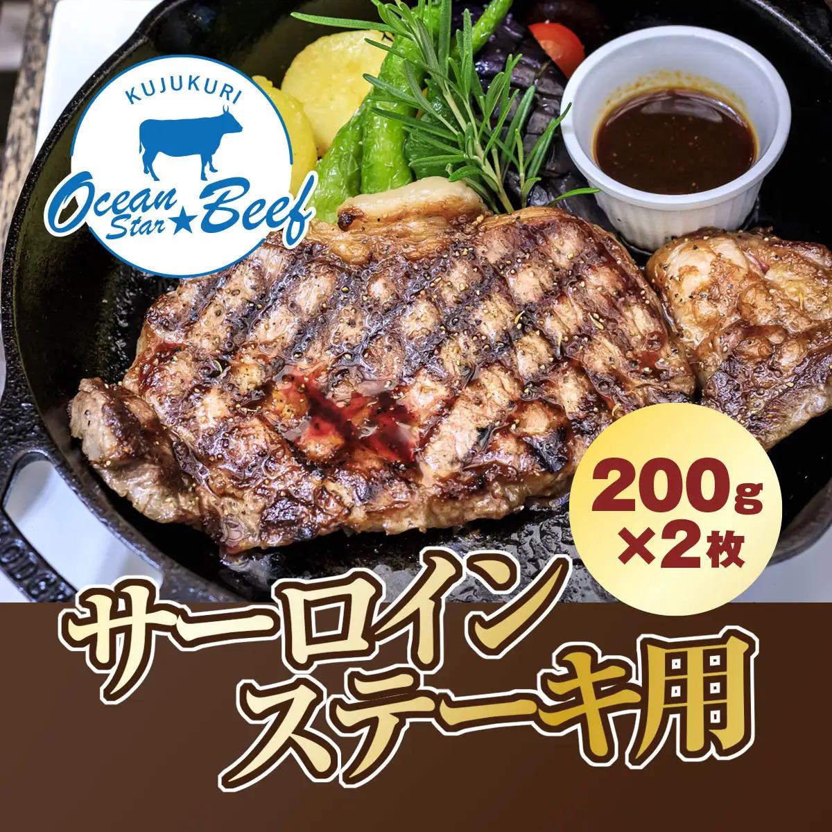 脂と赤身のバランスが最高! ブランド牛 九十九里オーシャンスタービーフ サーロインステーキ用 200g×2枚 / ふるさと納税 肉 牛肉 ブランド牛 オーシャンスタービーフ サーロイン ステーキ 20