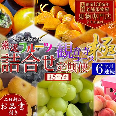 ふるさと納税 観音寺市 【毎月定期便】専門店厳選!旬を見極めた、厳選フルーツ詰合せ【観音寺コース-極-】全6回