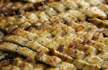 【うなぎ】老舗料亭のしろまぶし（希少な白焼のひつまぶし）　二人折