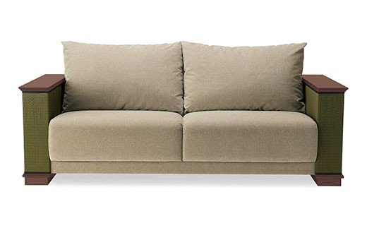 ソファ チェア い草使用ソファー 風雅２人掛用（い草生地：緑）　AA226