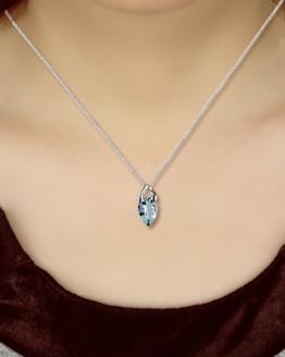 アクアマリン ペンダント 3.0ct K10WG （24073）