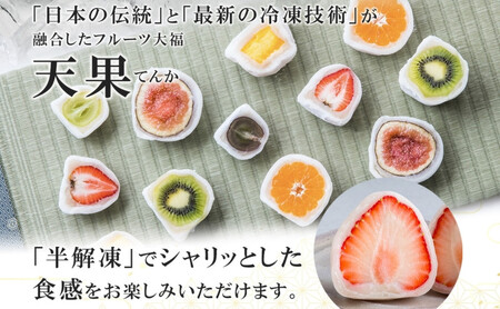 【弁才天】 フルーツ大福 天果 6種 6個 セット 果物 フレッシュ フルーツ 大福 だいふく 詰め合わせ 糸付き 白あん 餡 お取り寄せ ご褒美 スイーツ お菓子 グルメ ギフト プレゼント 冷凍 