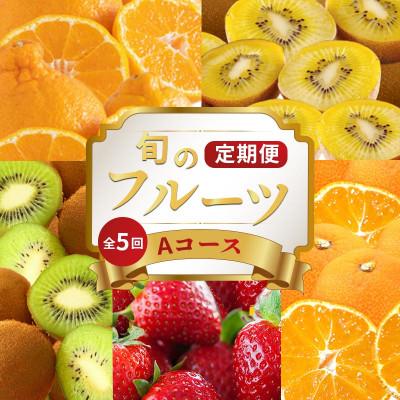 ふるさと納税 丸亀市 【発送月固定定期便】フルーツ定期便 Aコース  ゴールドキウイ 香緑 デコポン いちご みかん全5回