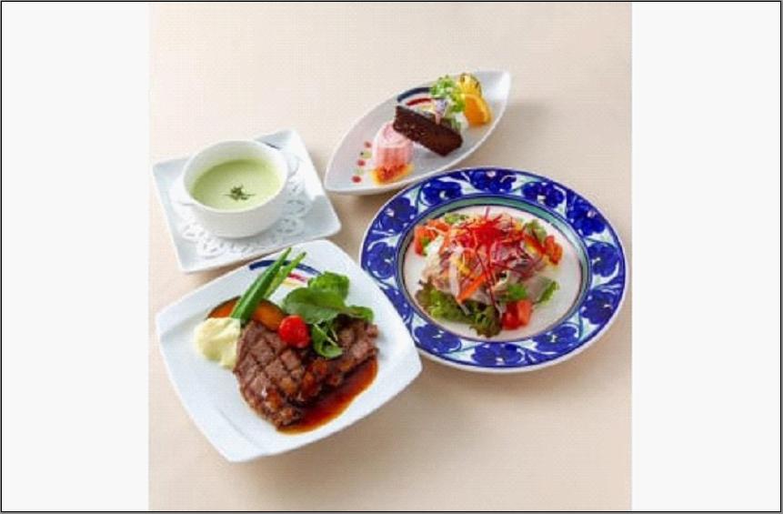 天空ランチコース（展望券込）　2名分　【福岡タワー内展望レストランにて優雅なひとときを】