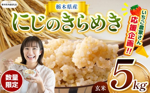 【栃木県共通返礼品】  訳あり 数量 限定 令和7年度産 にじのきらめき 約 5kg | にじのきらめき 玄米 白米 ごはん おいしい ご飯 御飯 飯 コメ 米 ふるさと納税 栃木県 那珂川町 送料無料