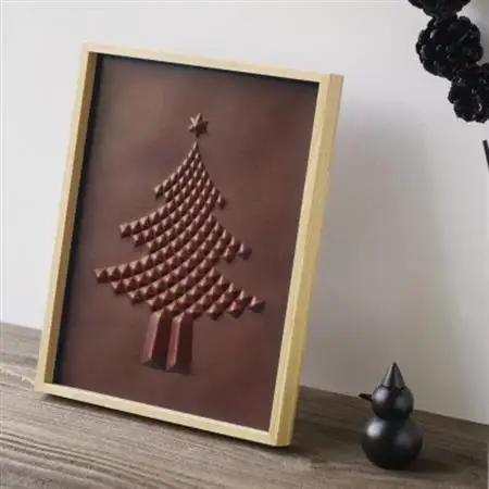 colm ツリー キャメル「本革を立体成型してつくったクリスマスツリー」_雑貨   _【1585537】