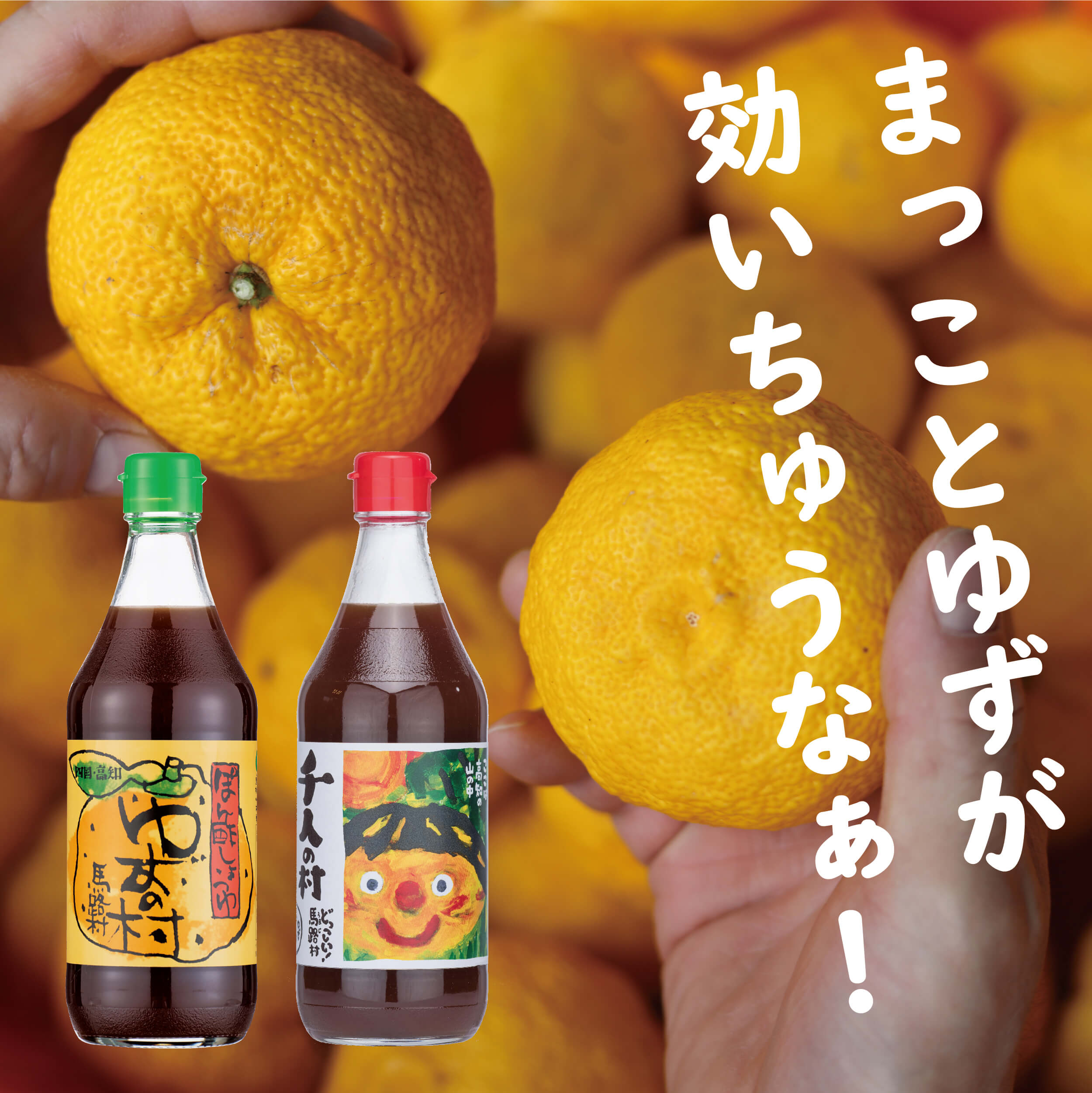 【ふるさと納税】 定期便も可！ 鍋 ゆずポン酢 ゆずの村・1000人の村ぽん酢 2本組（500ml×各1本） 柚子 食べ比べ ドレッシング 有機 オーガニック 唐揚げ たれ 調味料 醤油 ギフト お中元 お歳暮 母の日 父の日 贈答用 のし 熨斗 産地直送 送料無料 高知県馬路村