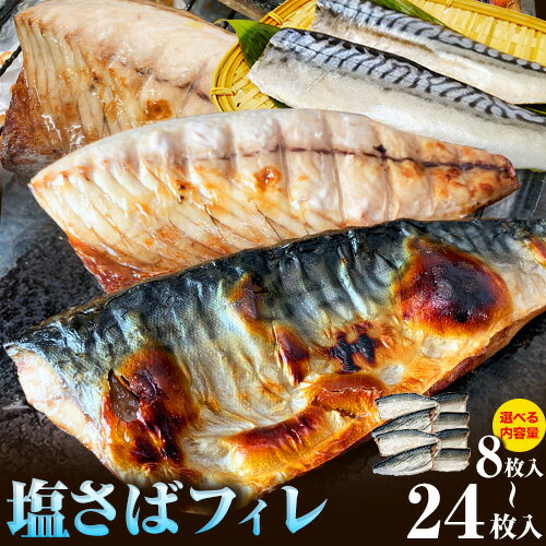 【ふるさと納税】塩さばフィレ(真空パック入) 選べる 8枚入 12枚入 24枚入 魚鶴商店《30日以内に出荷予定(土日祝除く)》 和歌山県 日高町 さば 塩サバ 鯖