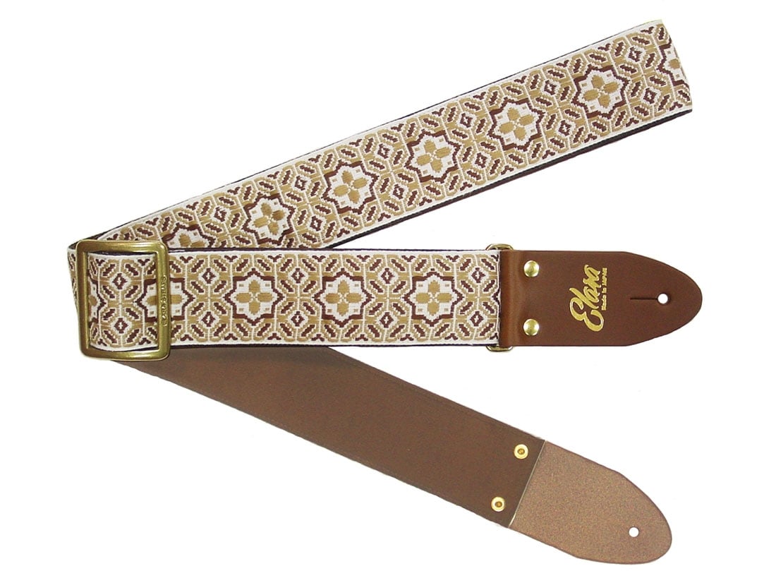 
            【ギターストラップ】 Elara Straps Boronia Crystal Brown 郡上市 レザー 真鍮バックル ウルトラスエード プロ仕様 エレキ アコギ ベース Ksound 小林楽器店
          