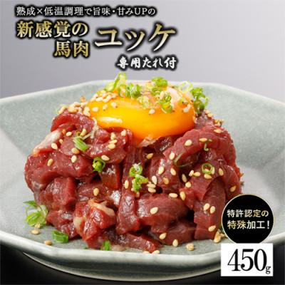 ふるさと納税 小国町 馬肉ユッケ 約450g 低温調理×熟成加工(小国町)