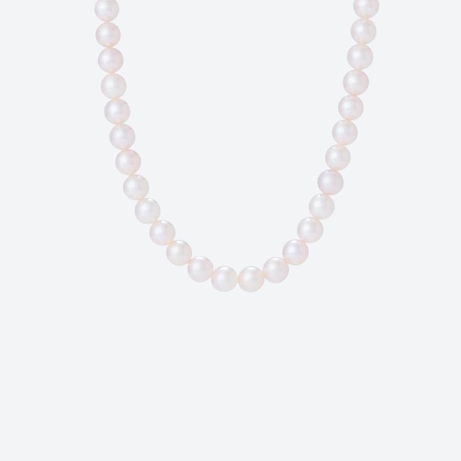 アコヤパール　ネックレス・ピアスセット（E8.5ｍｍ）セット（白）４　鑑別書付(MKhp-020)