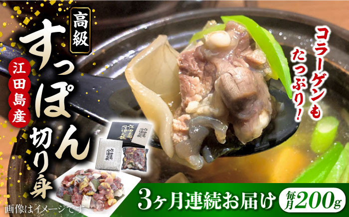 
            【全3回定期便】いつもの鍋が料亭級に大変身！？安心安全な国産の最高級食材！ 江田島すっぽん【切り身】200g すっぽん すっぽん鍋 スッポン コラーゲン セット 珍味 海鮮 魚介類 冷蔵 鍋 なべ 唐揚げ スープ 料理 簡単 和食 美容 健康 食材 高級 天然 グルメ リピート ギフト 人気 高品質 好評 広島県産 江田島市/平井興産株式会社[XAC005]
          