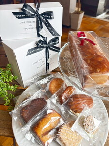 河の屋 Pâtisserie Kawanoya 手作り焼き菓子人気5種とパウンドケーキ（クグロフ）詰め合わせ | フィナンシェ マドレーヌ クッキー パウンド ケーキ 焼き菓子 洋菓子 おやつ お菓子