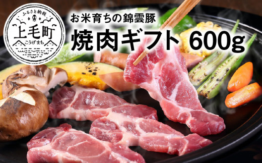 
お米育ちの錦雲豚　焼肉ギフト　600g（ロース300g・バラ300g）　FN0201
