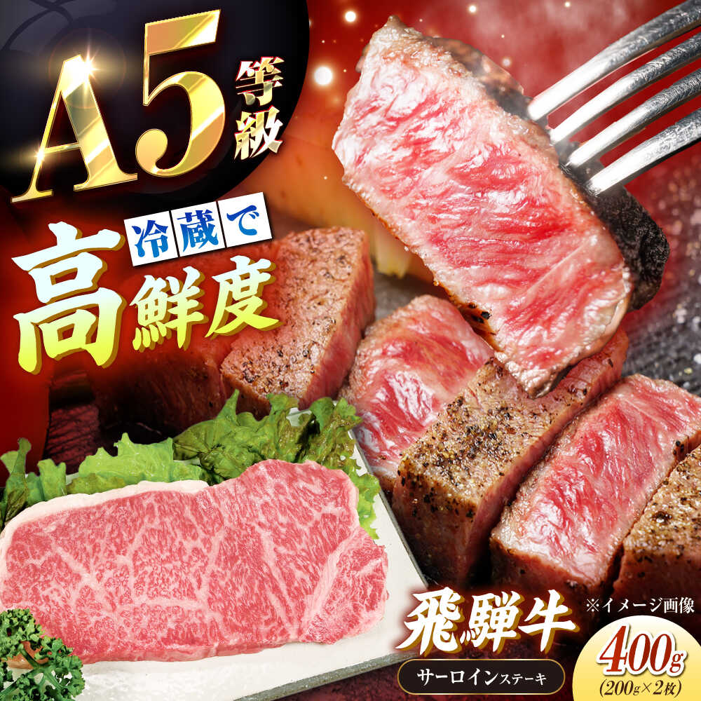 【ふるさと納税】【チルド（冷蔵）発送！】 牛肉 「飛騨牛」 A5等級 サーロインステーキ 200g×2枚 / 肉 お肉 にく牛肉 飛騨牛 和牛 国産和牛 ブランド牛 お取り寄せ ステーキ 焼肉 おすすめ 人気 贈答用 ギフト 焼肉 バーベキュー /恵那市/東美濃農業協同組合[AUFX011]