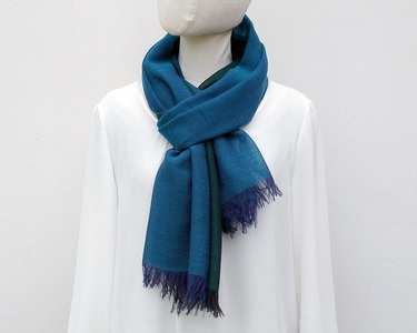 ストール　富士桜工房　KASANE（孔雀色）