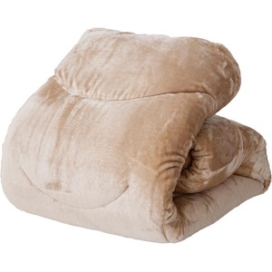 mofuton　セミダブル（カフェオレ） _ mofuton セミダブル カフェオレ 毛布 掛け布団 一体型 洗える 日本製 冬 吸湿 発熱 放湿 肌ざわり なめらか ポリエステル 高密度 マイクロフ