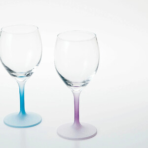 みよし漆器本舗 紀州塗り ぬりもん de Verre ワイングラス クールグラデーション ペアセット ブルー パープル 300ml