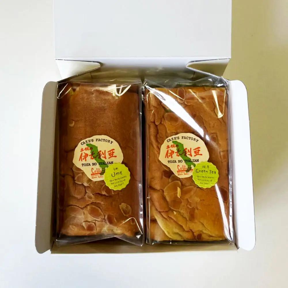 洋菓子イタリアンロール 土佐の伊太利亜 梅ジャム×1本 抹茶×1本 合計2本  高知県土佐市 【土佐共同産業株式会社コリーヌ洋菓子店】 [BQCC003]