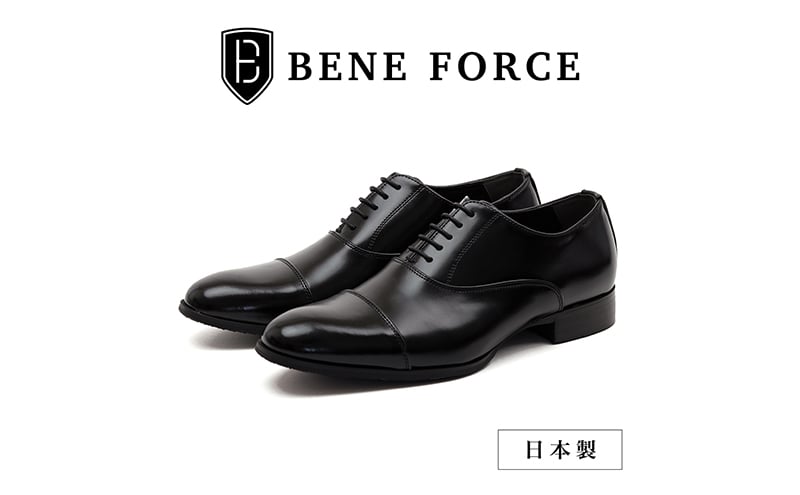 
BENE FORCE 日本製ビジネスシューズ ストレートチップ BF8912-BLK [№5990-0699]
