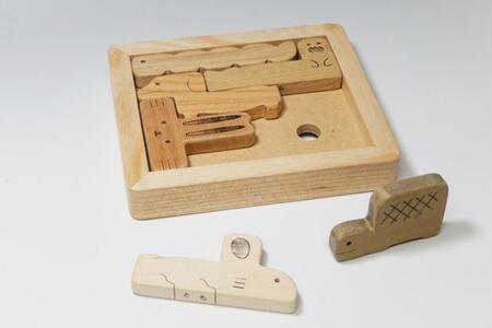 【 木製 知育玩具 】 動物ペントミノパズル