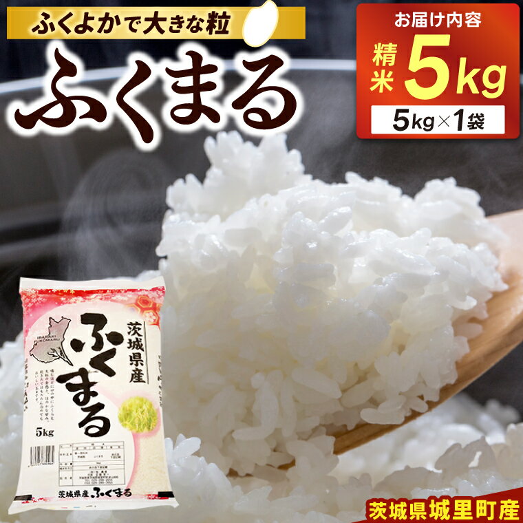 【ふるさと納税】精米 5kg ふくまる お米 米 ご飯【令和7年産】城里町 桂農産 フクマル【配送不可地域：離島】 (AX006)
