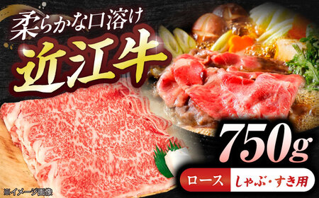 近江牛ロース（すき・しゃぶ）750g  栗東市 / 有限会社 岡山[BIBE079]