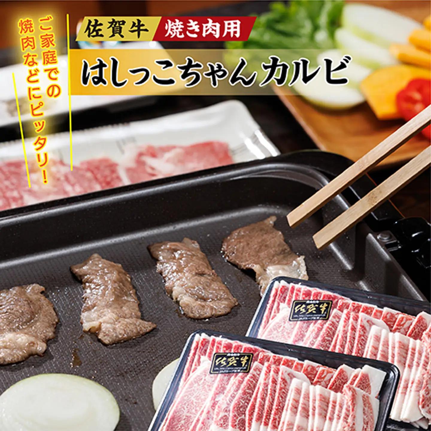 佐賀牛 焼き肉用 はしっこちゃん カルビ 500g × 2パック 計1kg _b-293