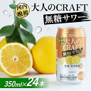 【ふるさと納税】 大人のCRAFT無糖サワー 河内晩柑 350ml×24本 父の日 チューハイ 柑橘 酒 アルコール 無糖 酎ハイ クラフトサワー 河内晩柑 愛南ゴールド アシード アスター 愛媛県 愛南町 Yショップ西海