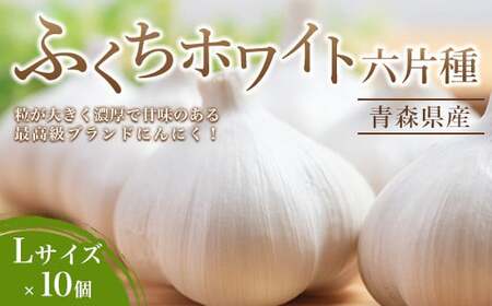 南部町営市場 直送 にんにく「ふくちホワイト六片種」（Lサイズ×10個）《カネテ青果》 F21U-127