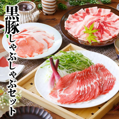 
            黒豚しゃぶしゃぶセット　 A3-363_ 黒豚 しゃぶしゃぶ 豚肉 鹿児島県 枕崎 ロース バラ スライス セット ポン酢 人気 おすすめ 送料無料 贈答 ギフト プレゼント 肉 しゃぶしゃぶ 【1166342】
          
