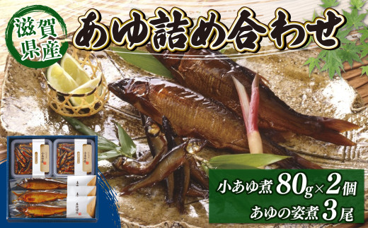 滋賀県産 あゆ詰合せ AK5 ( 小あゆ煮 80g×2・ あゆの姿煮 ×3尾) 詰合せ セット 詰め合わせ あゆ 鮎 鮎 小鮎 煮物 姿煮 鮎の姿煮 おつまみ 晩酌 肴 川魚 湖魚 魚 国産 琵琶湖 滋賀 彦根 あゆの店きむら