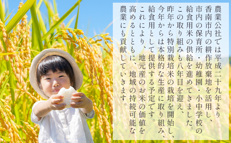 【香南市】コシヒカリ ５kg 無洗米 真空パック 特別栽培米