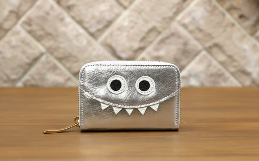 [№5258-7256]0210【ミラーシルバー】思わず誰かに見せたくなるモンスターマルチケース/ミニ財布