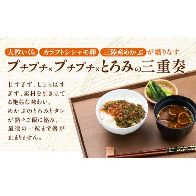ふるさと納税 宮古市 たっぷり漬け イクラ 150g×4箱 三陸 海の宝石箱 海鮮丼の具 めかぶ入り 岩手県宮古市 |  | 02