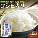 【ふるさと納税】【令和6年産米】 特別栽培米 新潟県 岩船産 コシヒカリ 合計 10kg 5kg×2袋 お米 精米 白米 ご飯 ごはん 村上市 B4034