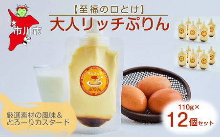 【至福の口どけ】大人リッチぷりん12個セット　【12203-0341】