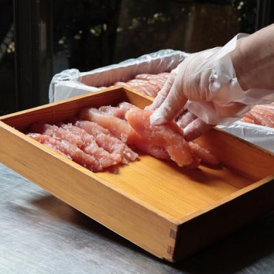 ふるさと納税 久留米市 久留米黒棒本舗　黒糖かぶせだし辛子明太子140g(切れ子)