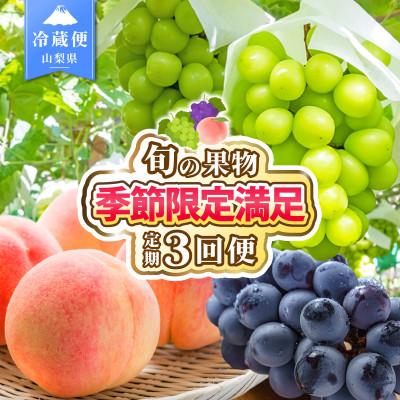ふるさと納税 笛吹市 【発送月固定定期便】2026年発送 桃 黒ぶどう シャインマスカット全3回