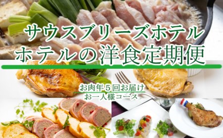 【ホテルメイドの洋食惣菜】お肉コース定期便！！年5回お届け【お一人様向け】_sb037